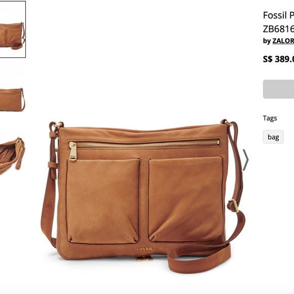 Fossil soft leather crossbody bag - Picture 2 of 10